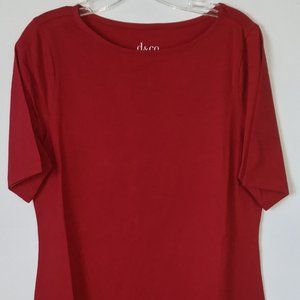 Denim & Co. Jersey Boat Neck Elbow Sleeve Top